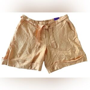 Lane Bryant 14/16 SHORT Orange Lightweight Elastic Waist Drawstring Baggy Shorts